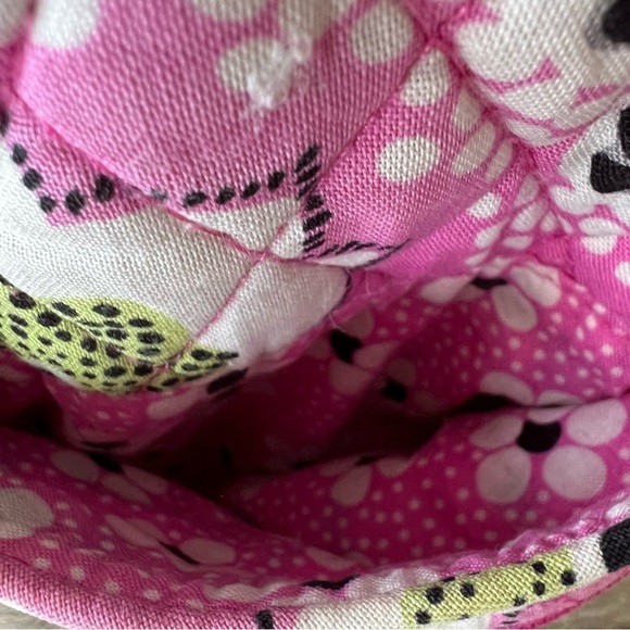 VERA BRADLEY Priscilla Pink Zip Hipster Crossbody Green Floral 2012 Quilted - Picture 5 of 15